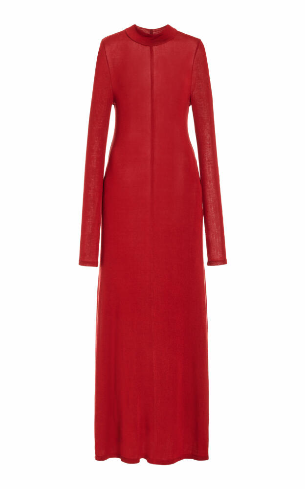 St. Agni - Jersey Turtleneck Maxi Dress - Red Cover