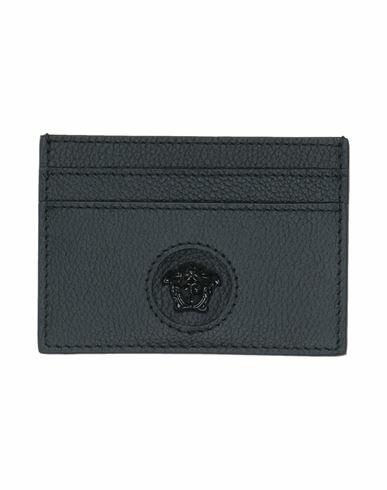 Versace Woman Document holder Black Soft Leather Cover