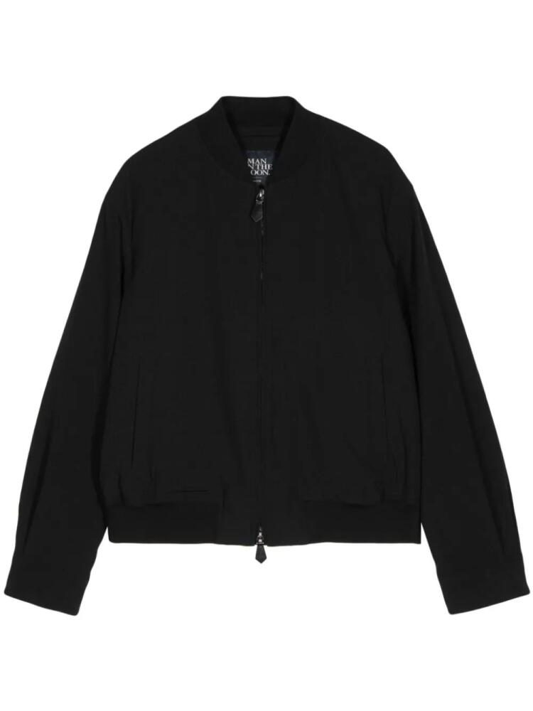 Man On The Boon. textured bomber jacket - Black Cover