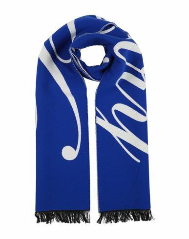 Burberry Prorsum Man Scarf Blue Wool, Silk Cover