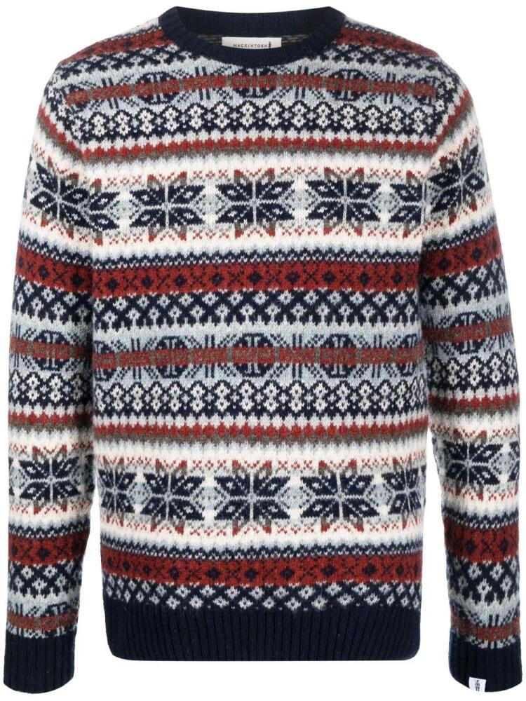 Mackintosh IMPULSE Fair Isle knit jumper - Blue Cover