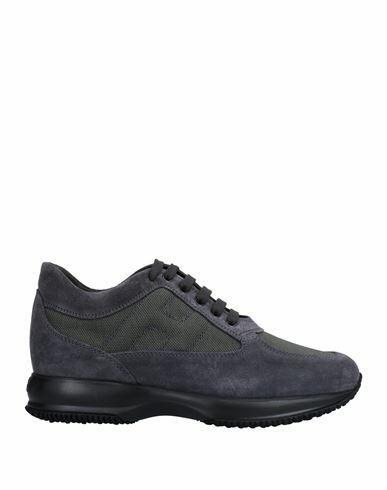 Hogan Man Sneakers Grey Soft Leather, Textile fibers Cover