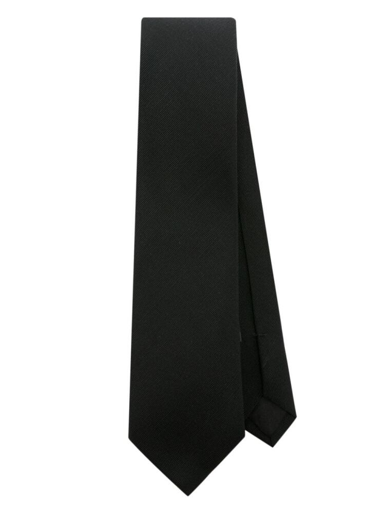 Saint Laurent pointed-tip faille tie - Black Cover