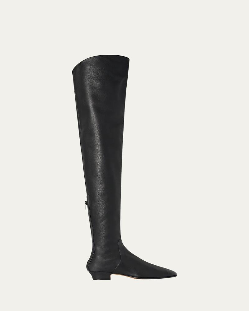 THE ROW Awar Leather Over-The-Knee Boots Cover