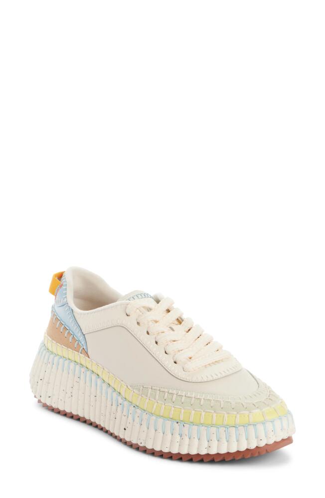 Chloé Nama Platform Sneaker in Cloudy Sky Cover