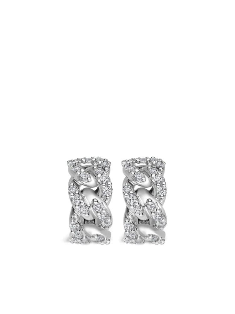 LEO PIZZO 18kt white gold Groumette diamond earring - Silver Cover