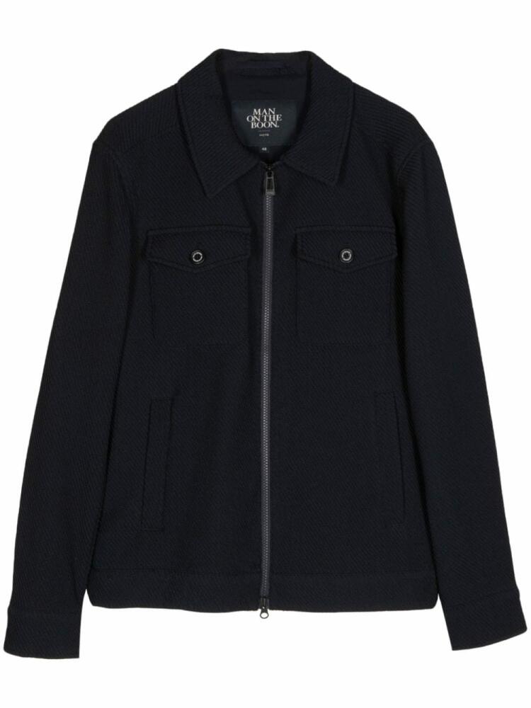 Man On The Boon. long-sleeve wool jacket - Blue Cover