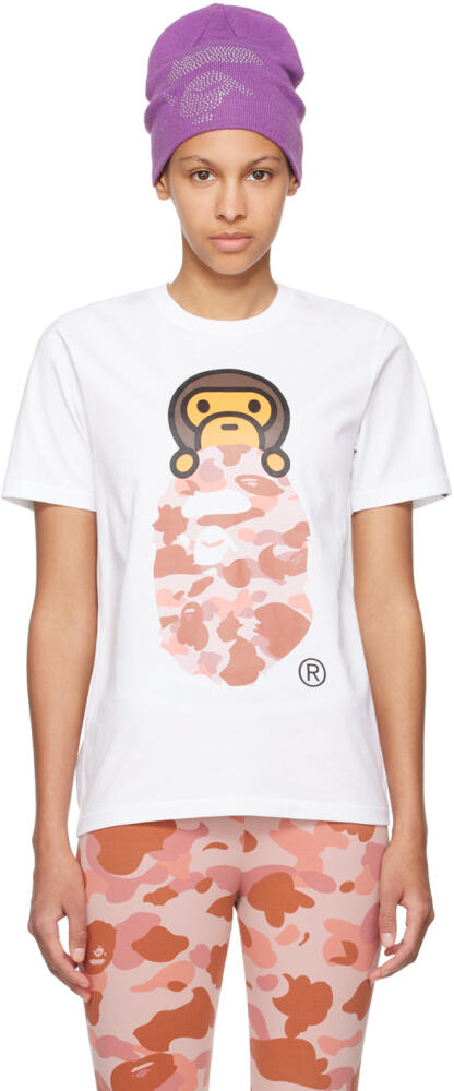 BAPE White 1st Camo Milo On Ape Head T-Shirt Cover