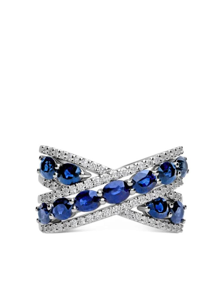 LEO PIZZO 18kt white gold sapphire and diamond ring - Silver Cover