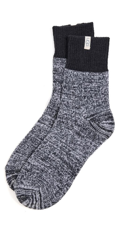 UGG Rib Knit Slouchy Quarter Socks Black Cover