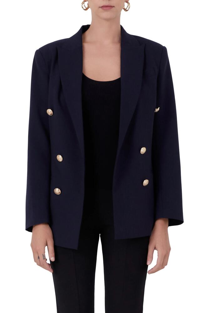 Endless Rose Double Breasted Blazer in Navy Cover