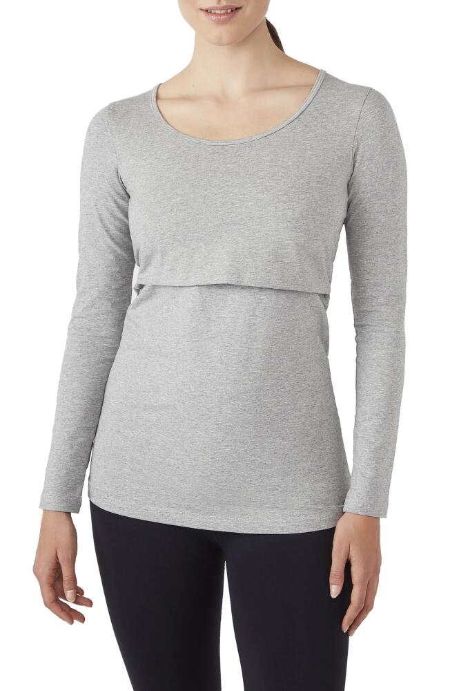 Modern Eternity Maternity/Nursing Tee in Steel Grey Melange Cover