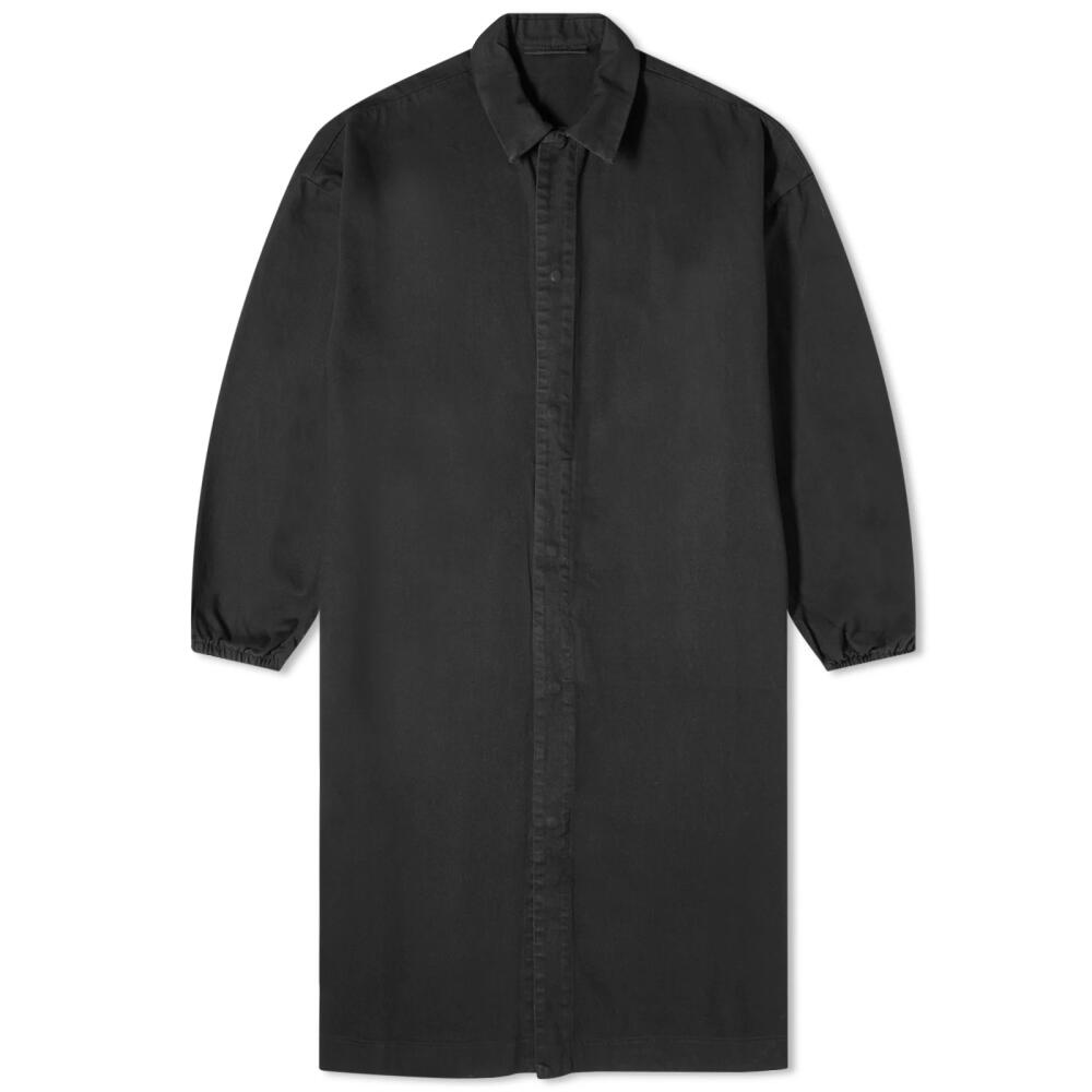 Fear of God ESSENTIALS Men's Spring Car Coat in Overdye Black Denim Cover