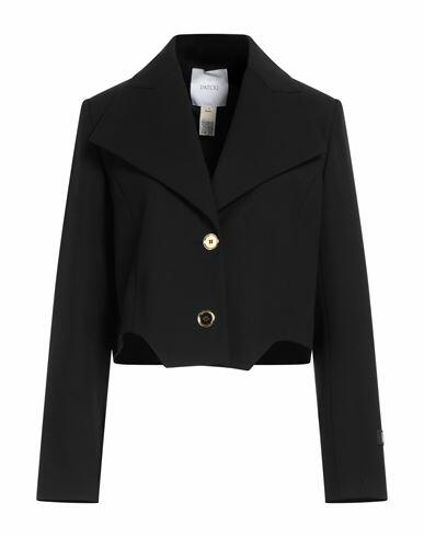 Patou Woman Blazer Black Virgin Wool, Elastane Cover