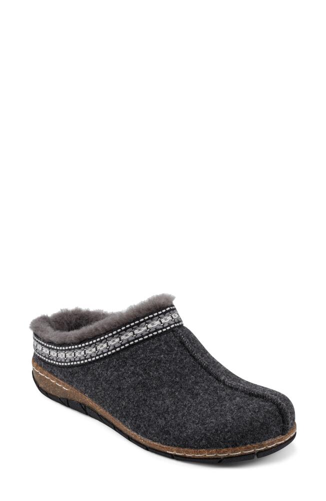 Earth Elya Faux Fur Clog in Grey Cover