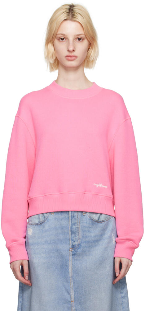 rag & bone Pink Crewneck Sweatshirt Cover