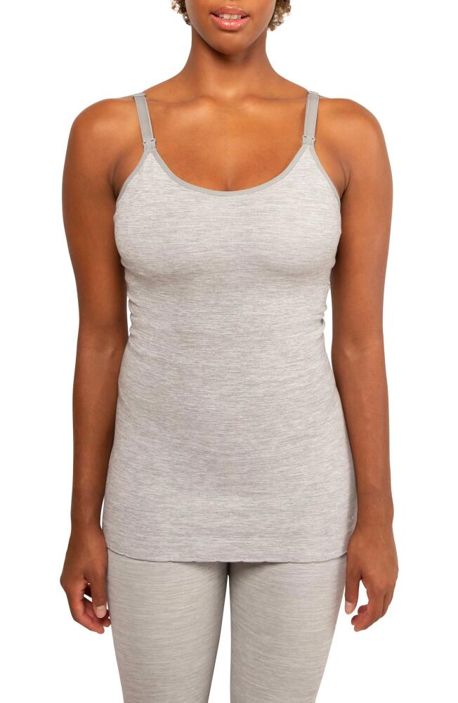 Modern Eternity Seamless Maternity/Nursing Yoga Tank in Graphite Melange Cover