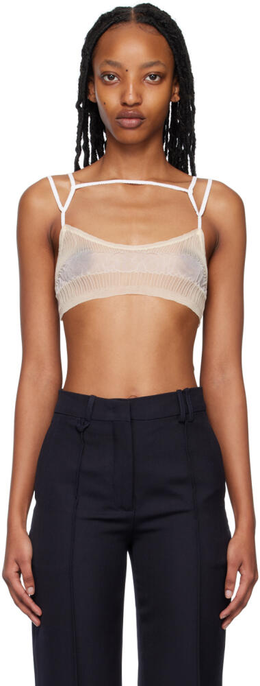 JACQUEMUS Beige Le Papier 'Le Bandeau Sognu' Bra Cover