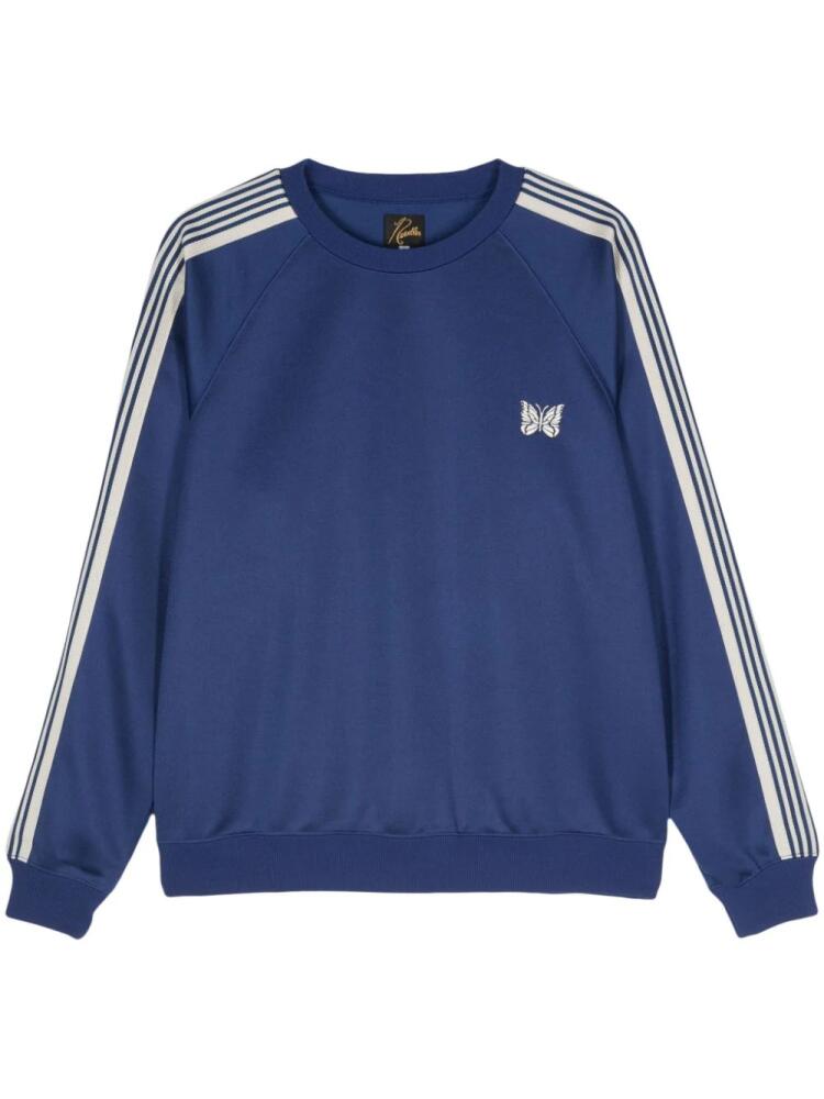 Needles Track logo-embroidered sweatshirt - Blue Cover