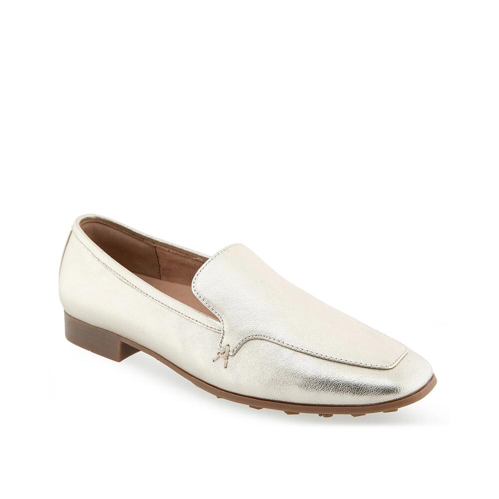 Aerosoles Paynes Loafer | Women's | Soft Gold Metallic Leather Cover