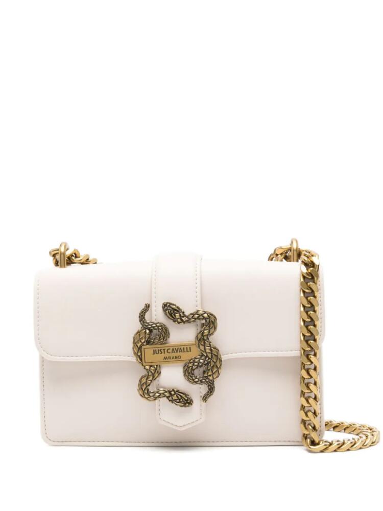 Just Cavalli metallic-snake shoulder bag - Neutrals Cover