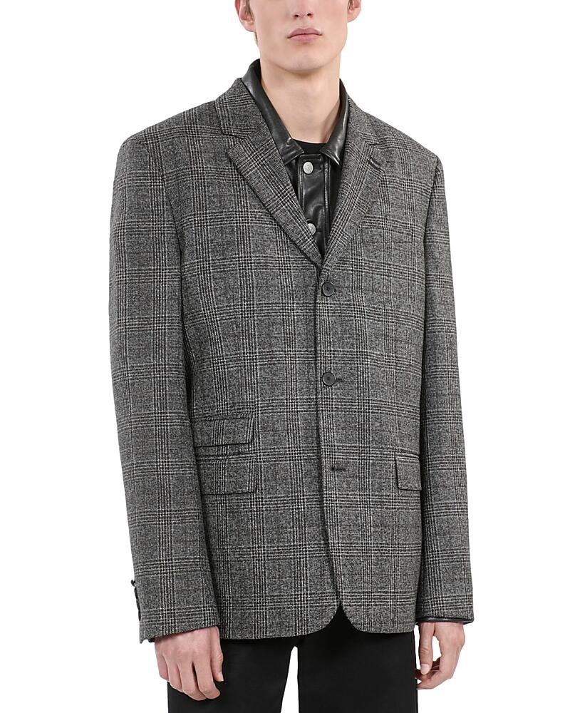 The Kooples Prince of Wales Wool Wide Cut Blazer Cover