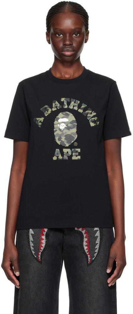 BAPE Black 1st Camo College T-Shirt Cover