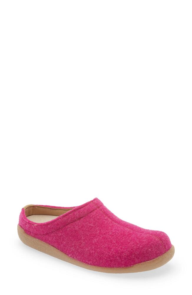 Sanita Lodge Wool Felt Slipper in Fuchsia Cover