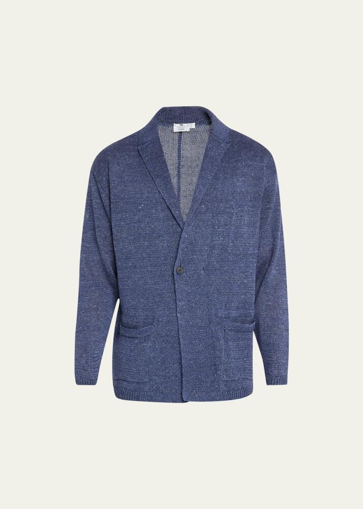 Inis Meain Men's Wool-Cashmere Relaxed Cardigan Jacket Cover