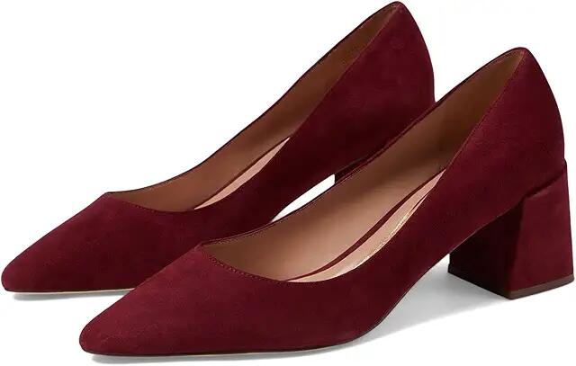 Cole Haan Cassandra Block Heel Pump (Black Cherry Suede) High Heels Cover