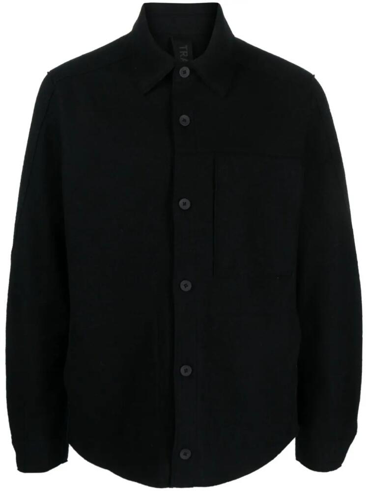 Transit felted virgin wool shirt - Black Cover