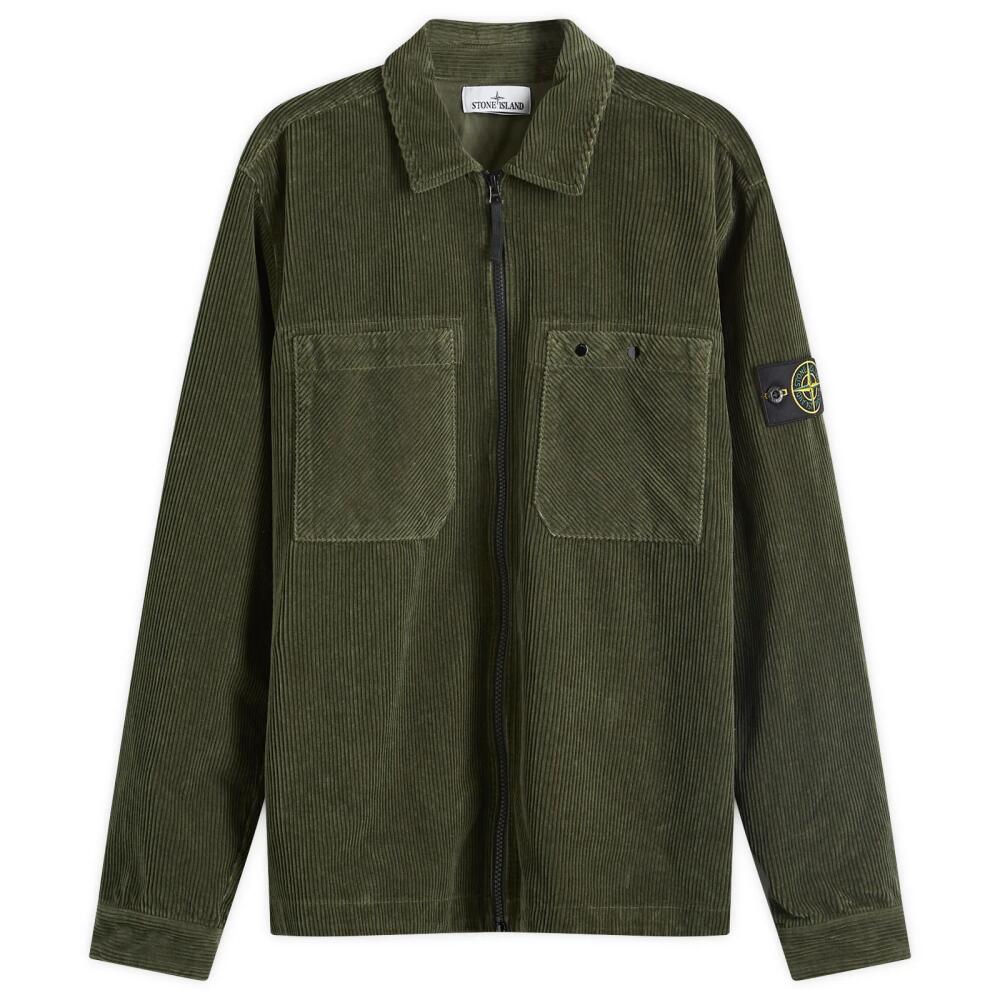 Stone Island Men's Corduroy Overshirt in Musk Cover