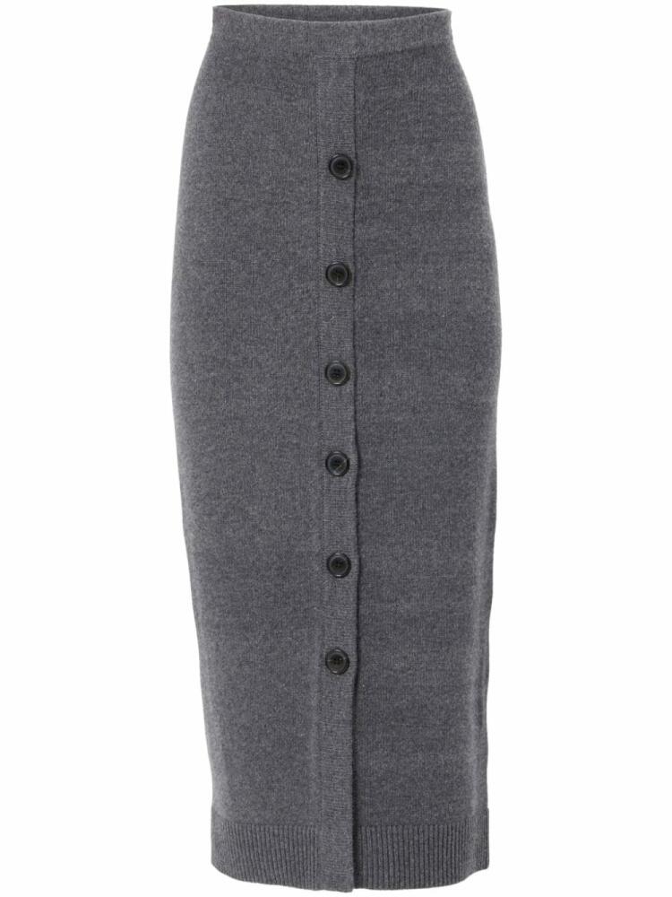 Carolina Herrera buttoned knitted midi skirt - Grey Cover