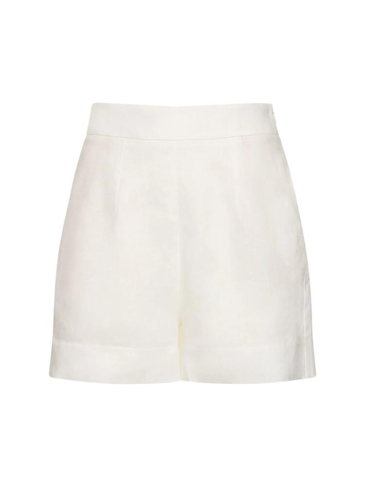 ERMANNO SCERVINO High Rise Linen Shorts Cover