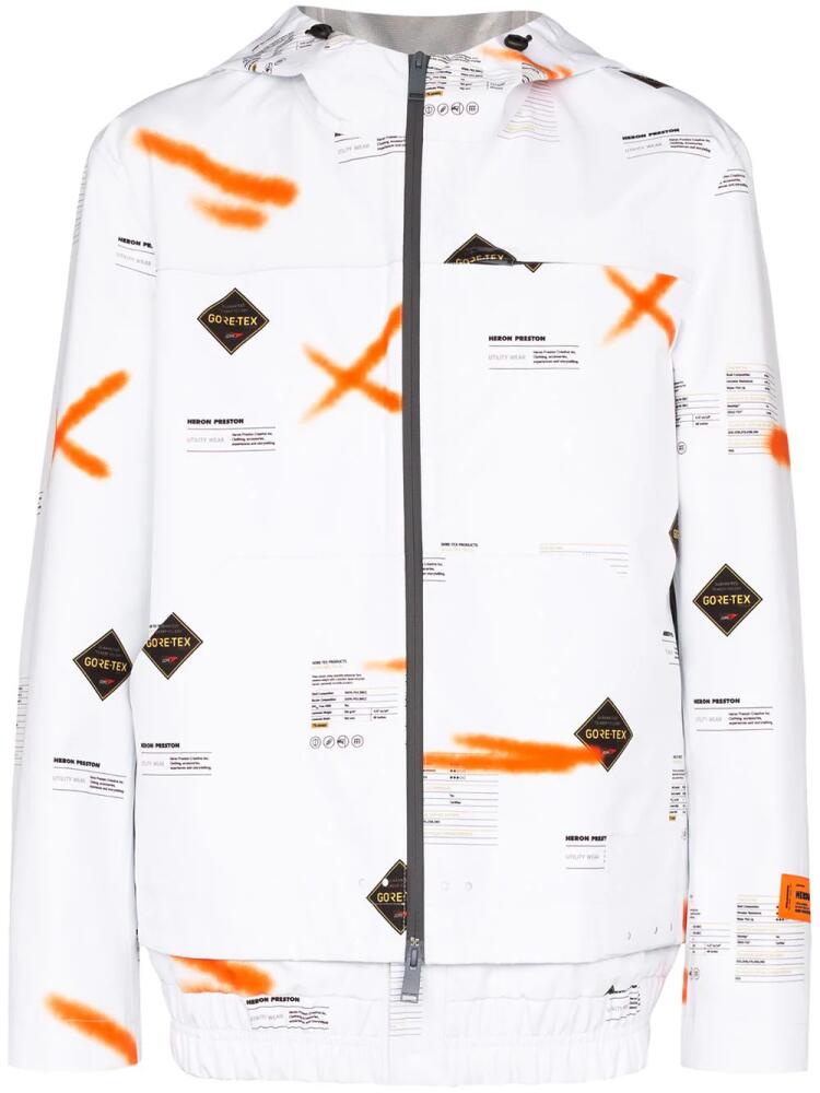 Heron Preston GORE-TEX printed windbreaker jacket - White Cover