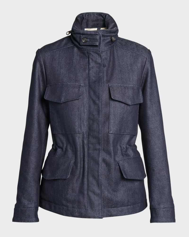 Loro Piana Iconic Mini Denim Traveler Coat Cover