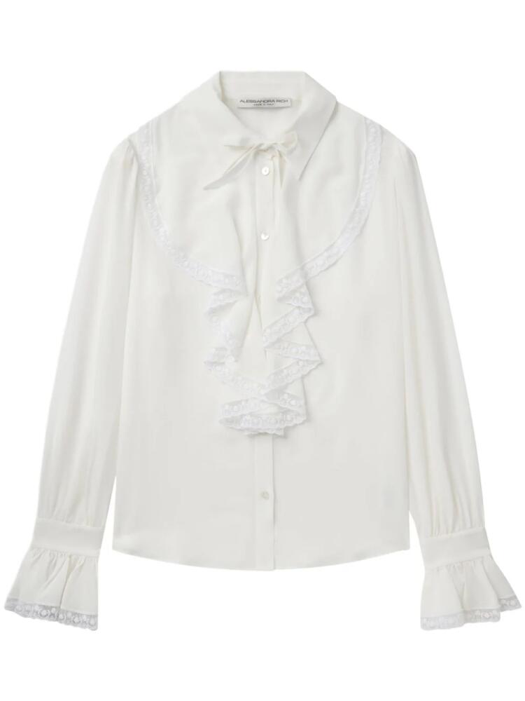 Alessandra Rich ruffle-detailing blouse - White Cover