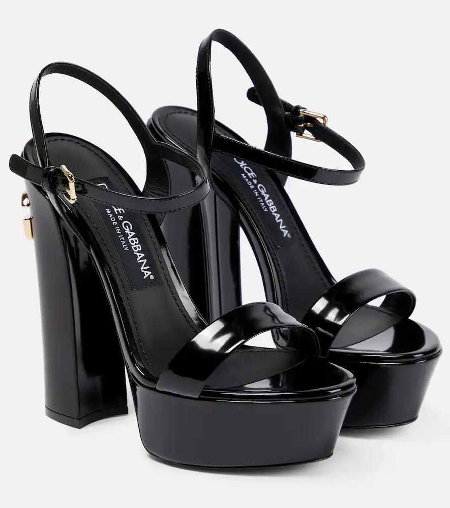 Dolce & Gabbana Keira patent leather platform sandals Cover