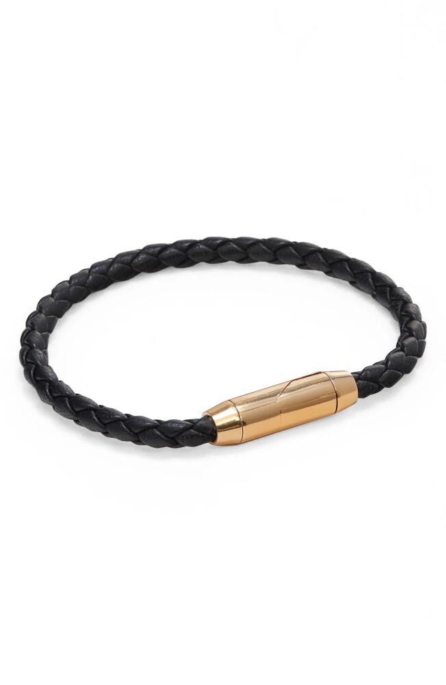 Bottega Veneta Men's Braided Leather Bracelet in Black Cover