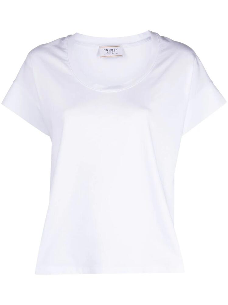 Wild Cashmere round neck stretch-cotton T-shirt - White Cover