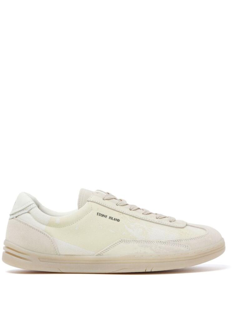 Stone Island Rock logo-appliqué suede-panelled sneakers - Neutrals Cover