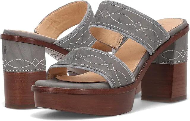 Frye Pipa Woodstock 2 Band Platform (Grey Sky) Women's Sandals Cover