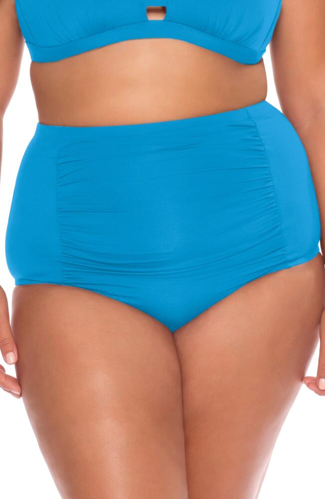 Becca High Waist Bikini Bottoms in Adriatic Blue Cover