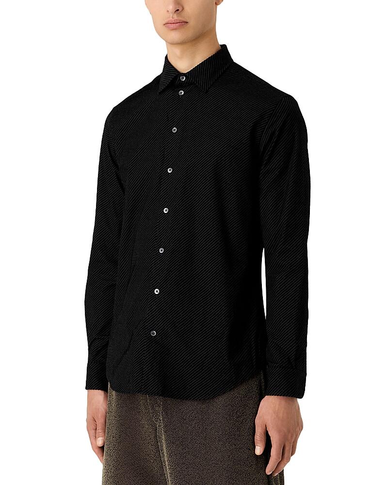 Emporio Armani Diagonal Flocked Print Shirt Cover