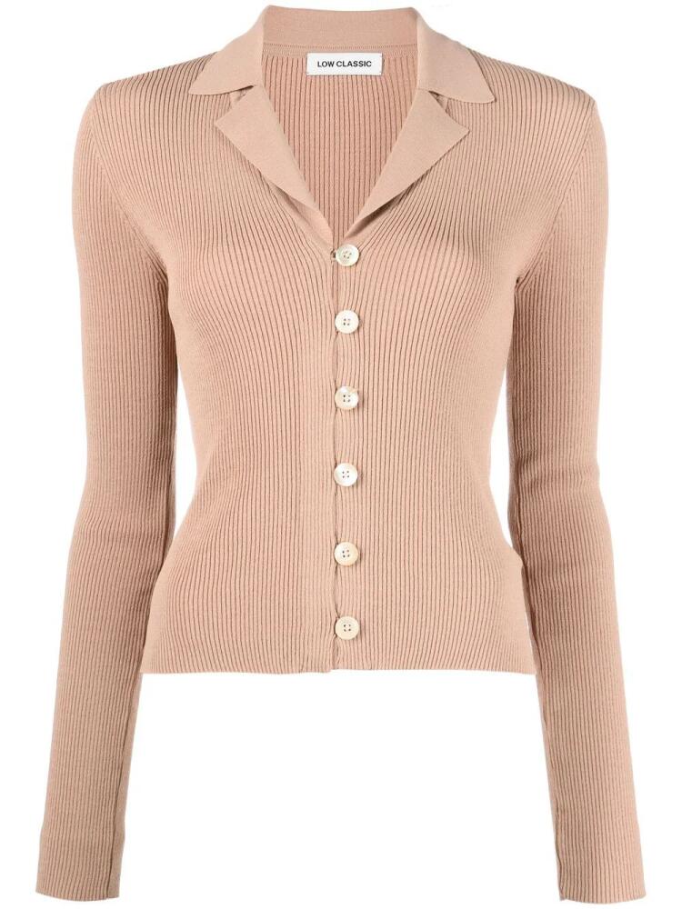 Low Classic ribbed-knit notched-collar shirt - Neutrals Cover