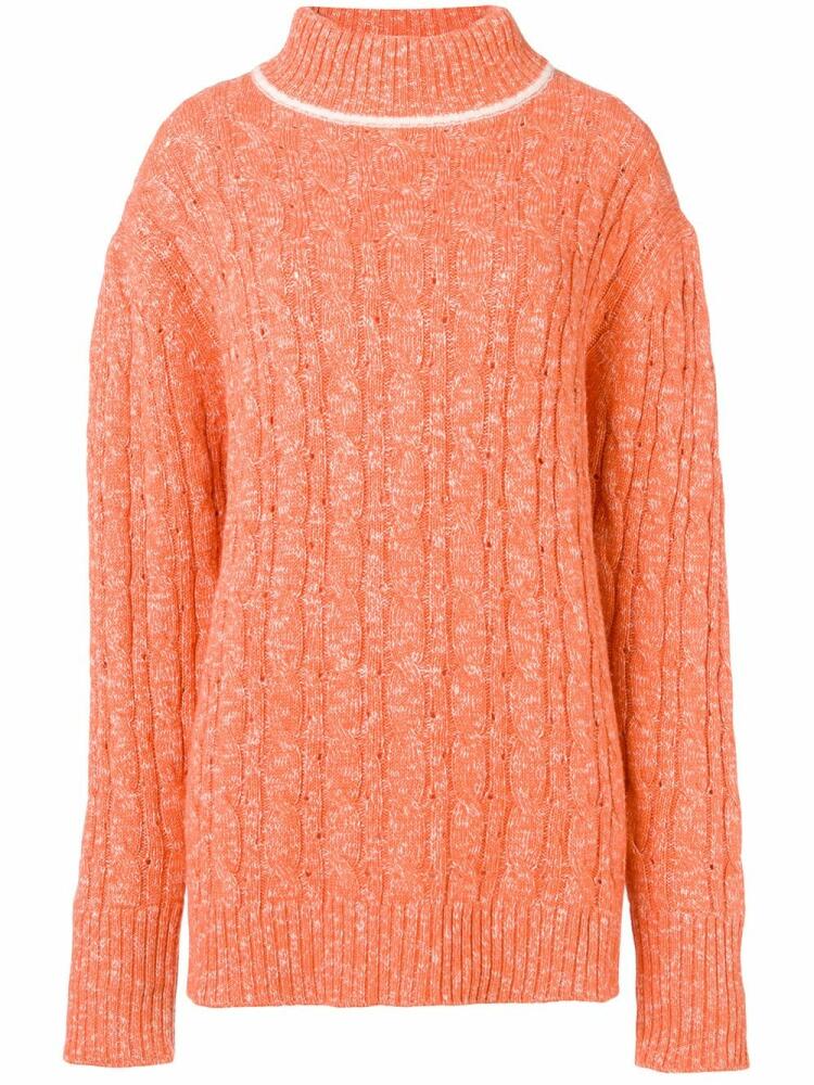 Cashmere In Love cable knit sweater - Orange Cover