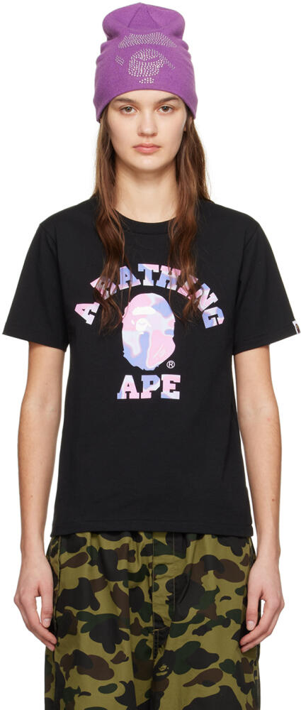 BAPE Black Liquid Camo College T-Shirt Cover