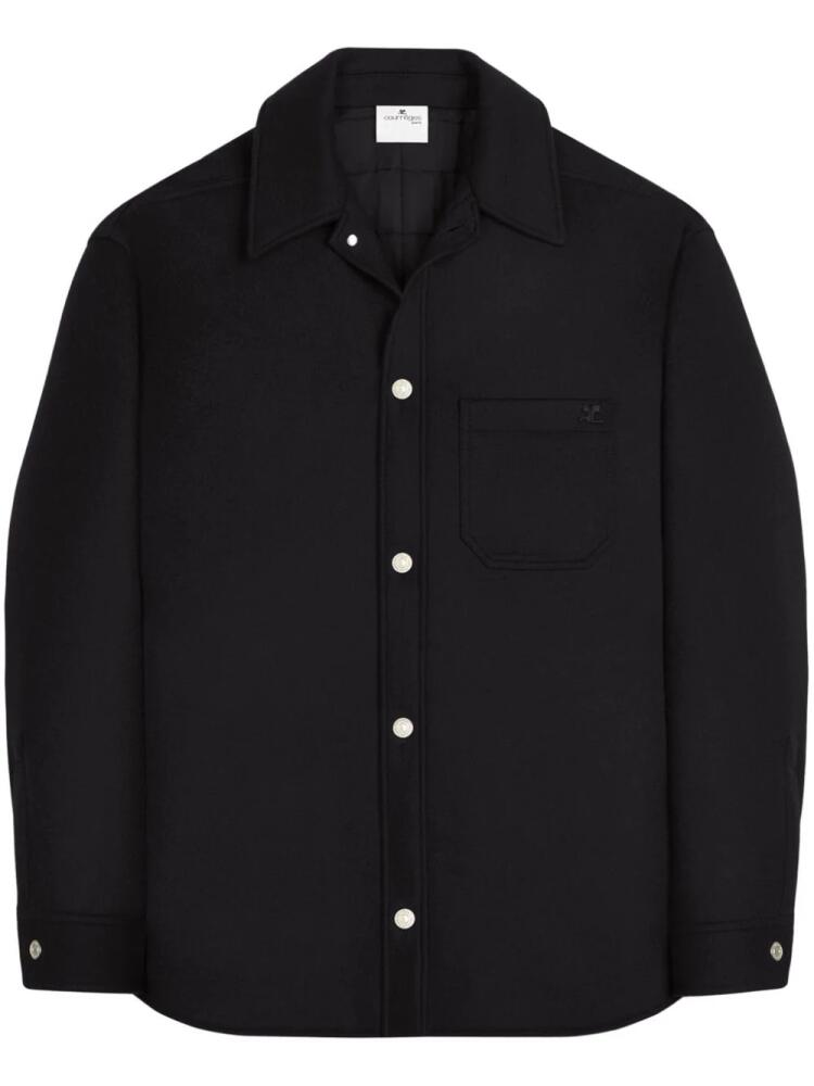 Courrèges wool blend overshirt - Black Cover