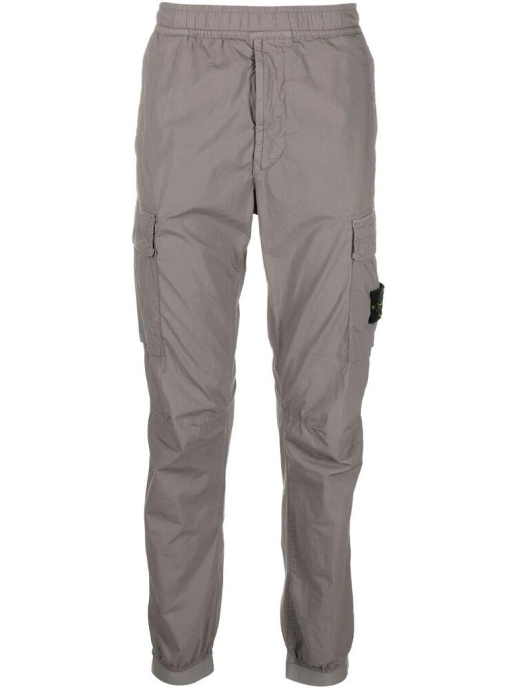 Stone Island Compass-appliqué cargo track pants - Grey Cover