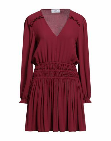 Soallure Woman Mini dress Burgundy Polyester Cover